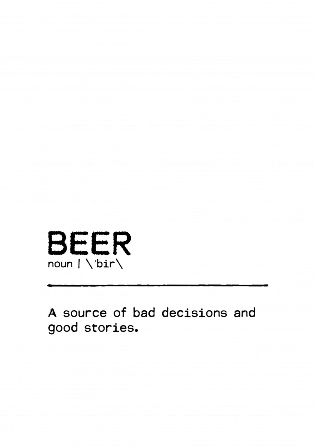 Definición de cerveza divertida