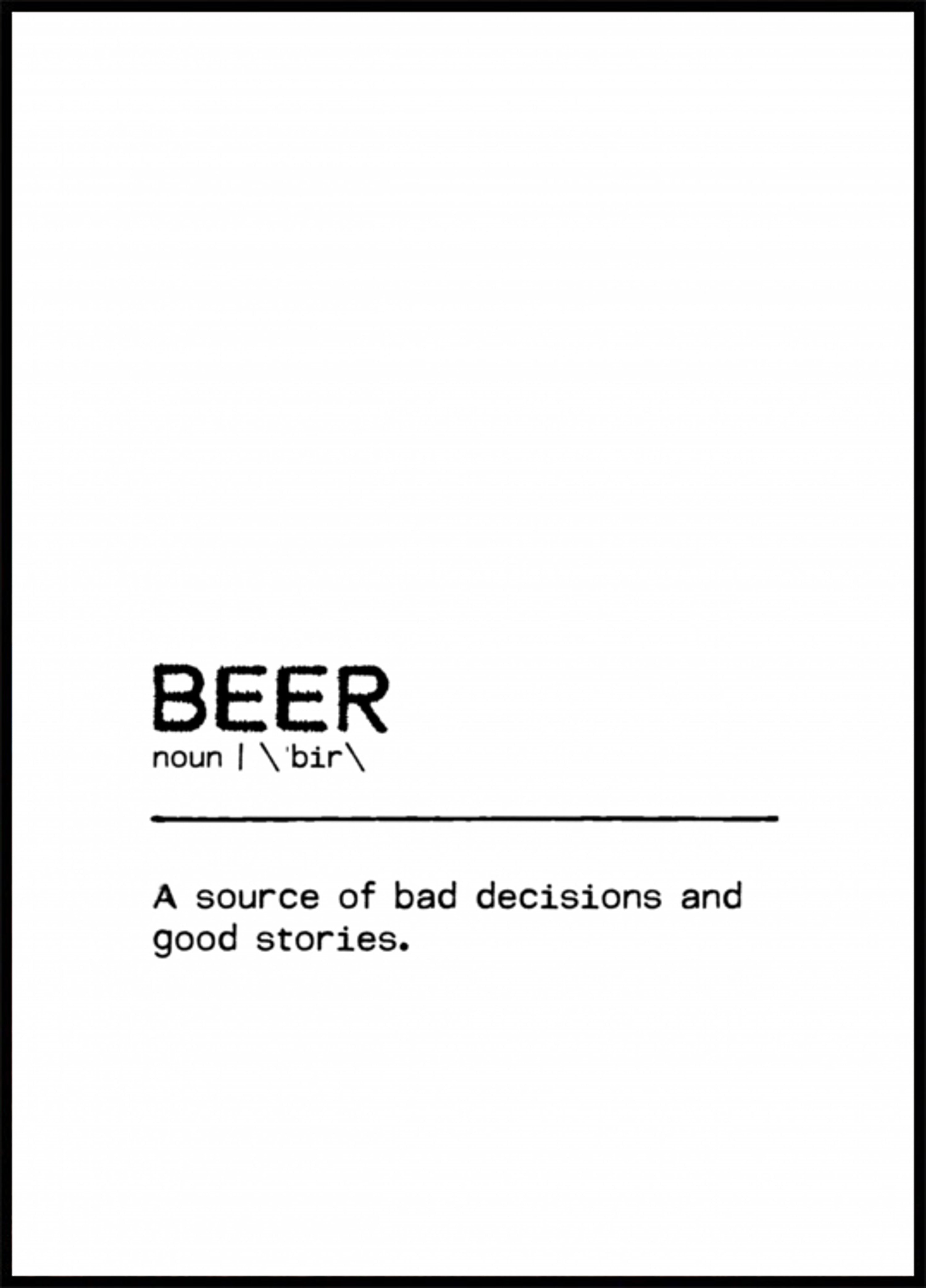 Definición de cerveza divertida