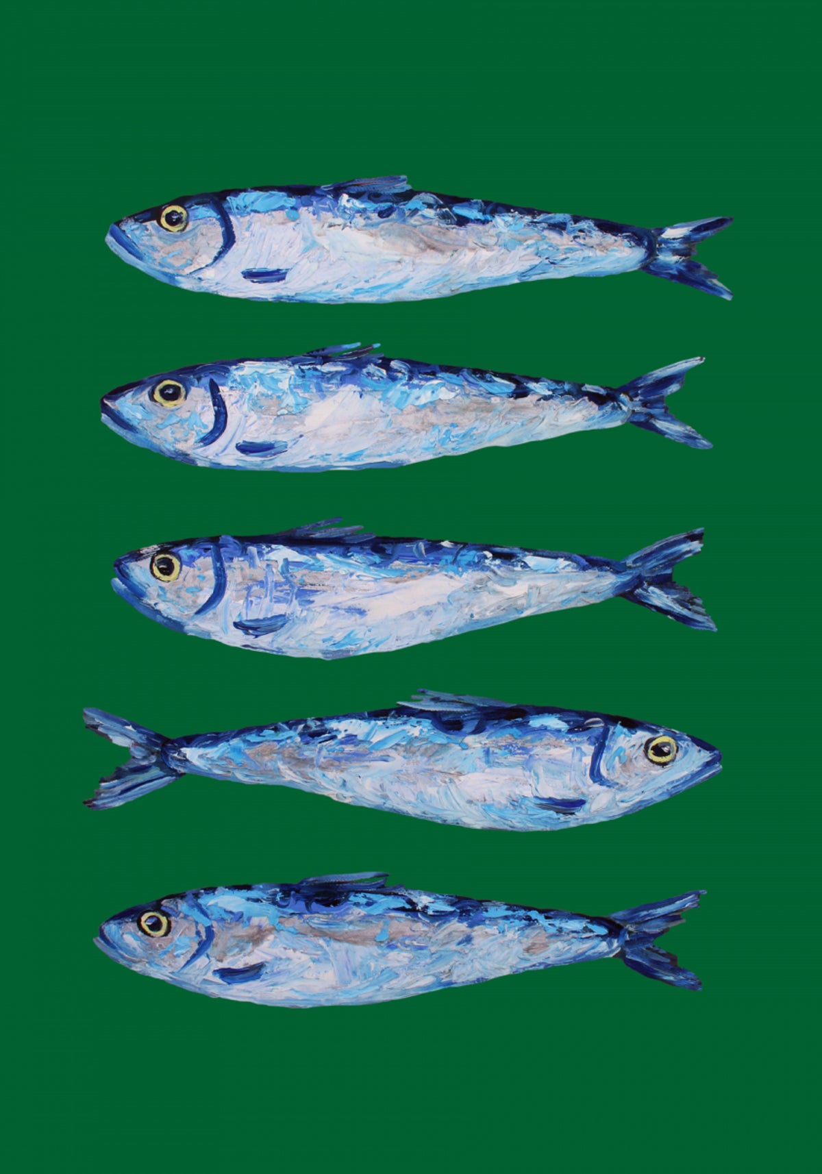 Cinco sardinas pintadas