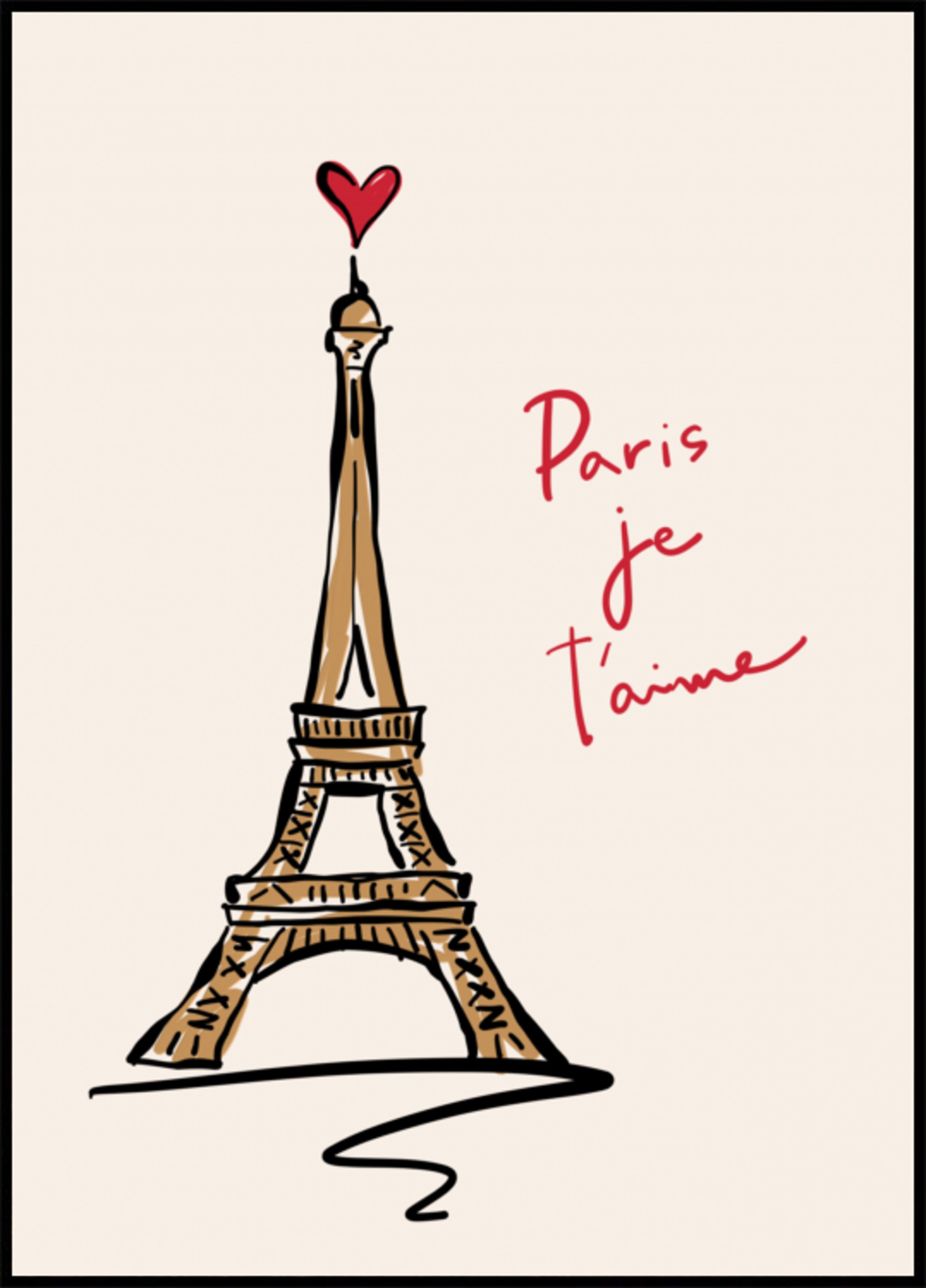 Bosquejo del amor de la Torre Eiffel