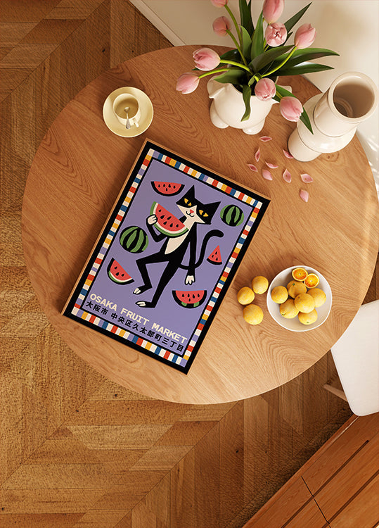 Black Cat Watermelon Market (NEW) - Posterbox