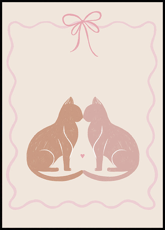 Two Cats in Love Plakat