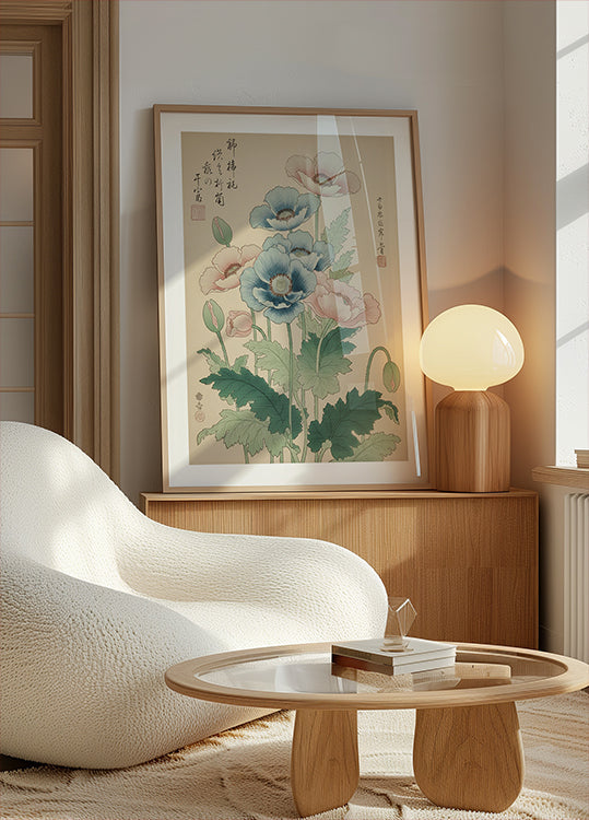 Pastel Poppy Bloom Poster - Posterbox