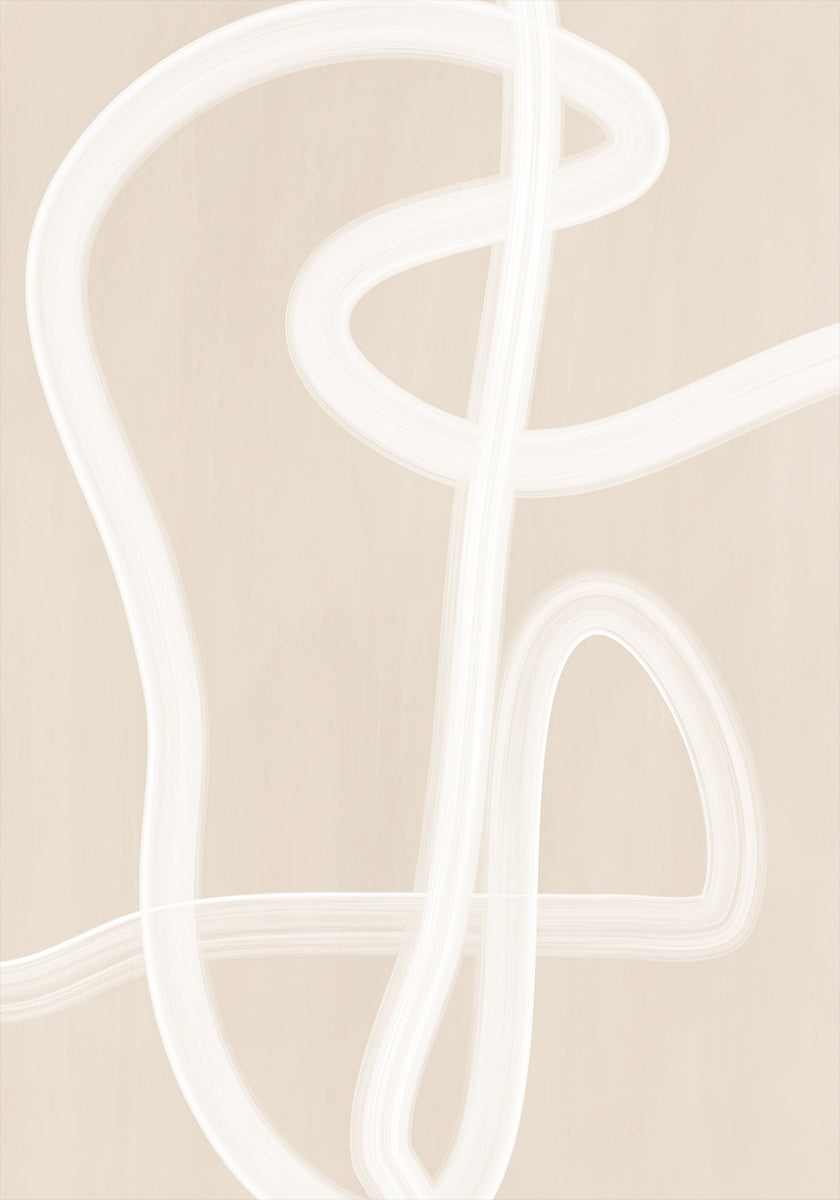 White Brush Stroke Poster (NEW) - Posterbox