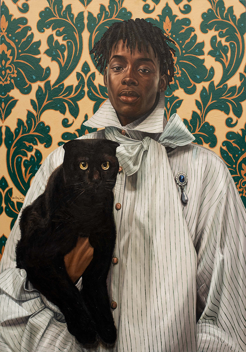 Gentleman with Cat Plakat - Posterbox