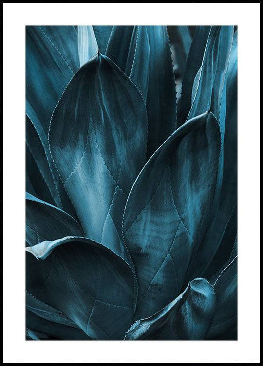 Póster de planta de color azul oscuro