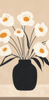 White Flowers in Black Vase (NEW) - Posterbox