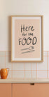 Here for the Food Typography Plakat - Posterbox