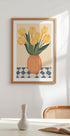 Yellow Tulips in Orange Vase (NEW) - Posterbox