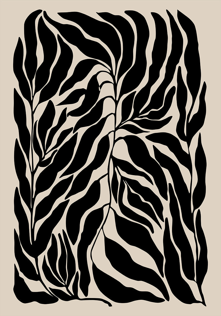 Black Leaf Silhouettes Plakat - Posterbox
