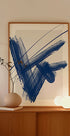 Bold Blue Brushstrokes Plakat - Posterbox