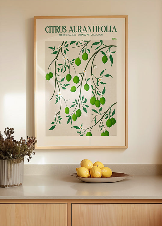 Botanical Lime Bliss Plakat - Posterbox