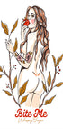 Bite Me Sexy Pin-Up Girl Eating An Apple (NEW) - Posterbox