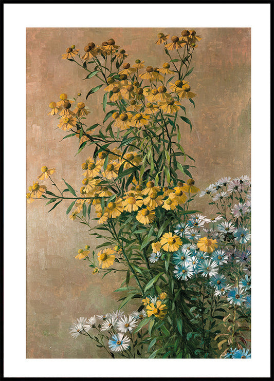 Flores de otoño de Gunnar Gunnarsson Wennerberg Póster 