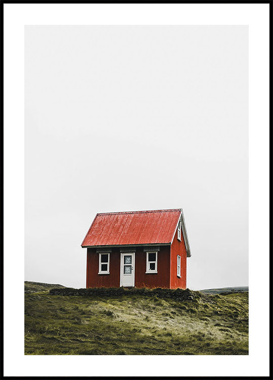 Hytte på Island Plakat - Posterbox.dk