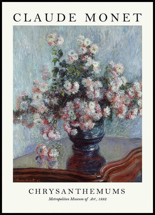 Póster de los crisantemos de Monet 