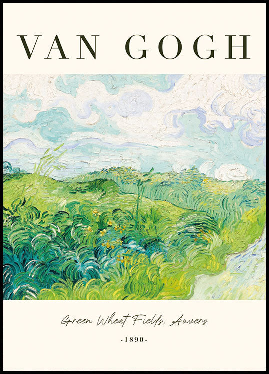 Póster Campos de trigo verde de Van Gogh