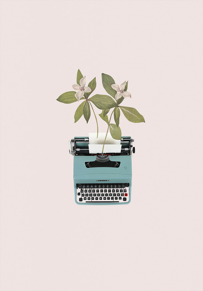 Botanical typewriter Plakat - Posterbox