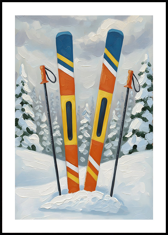 skiing Gear Plakat - Posterbox