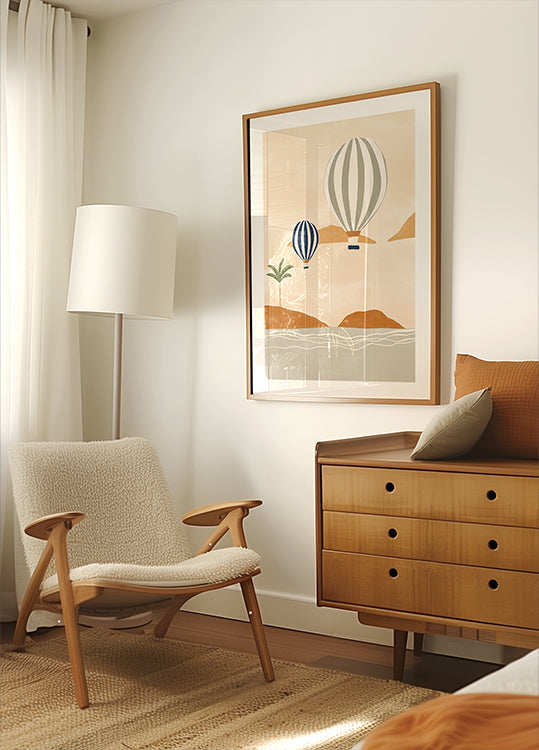 Airballoons In Dessert - Posterbox