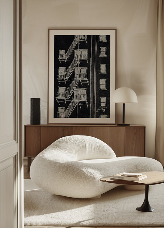 Fire Escape Negative Image Plakat - Posterbox