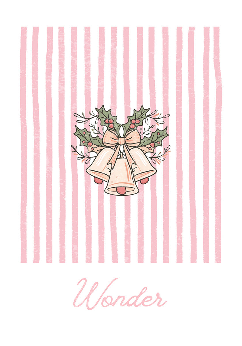 Bells Wonder - Pink Stripes Plakat - Posterbox