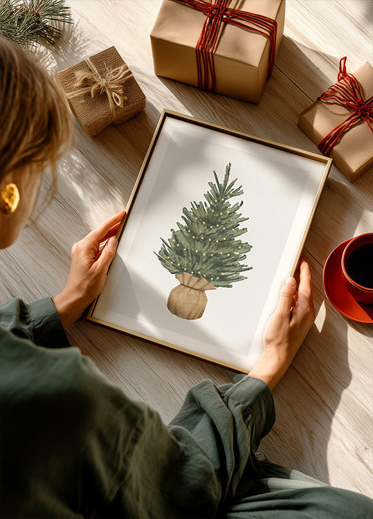 Christmas Tree Wrapped Plakat - Posterbox