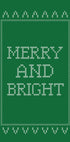 Merry and Bright - Cross Stitch - Green Plakat - Posterbox