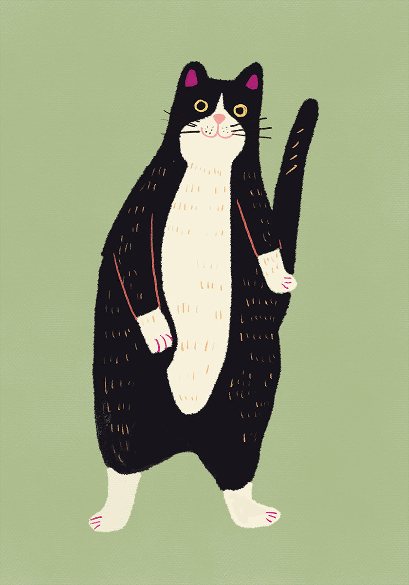 Black and white cat 02 Plakat - Posterbox