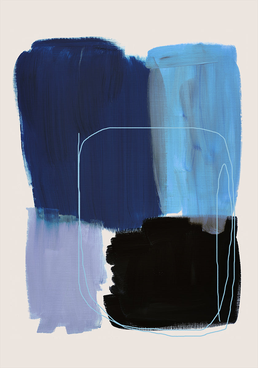 Abstract Brush Strokes 120x Plakat - Posterbox