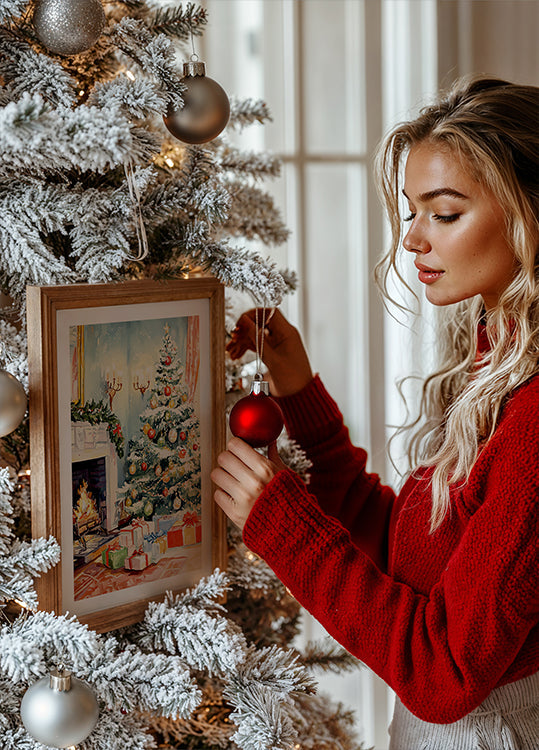 Christmas Living Room Plakat - Posterbox