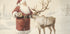 Santa Claus with Reindeer in Winter Wonderland Plakat - Posterbox