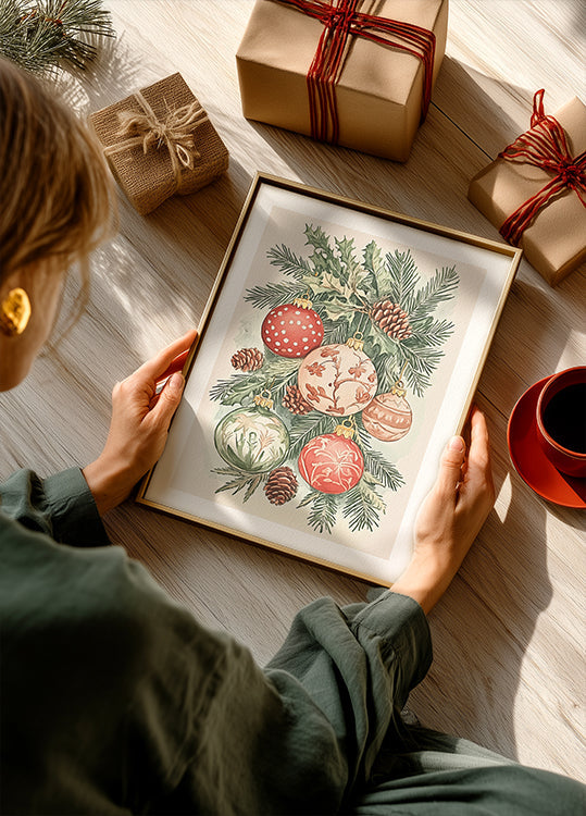 Christmas Ornaments I Plakat - Posterbox