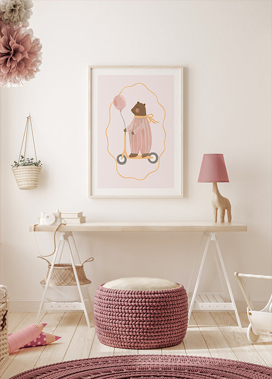 Bear On a Scooter (NEW) - Posterbox