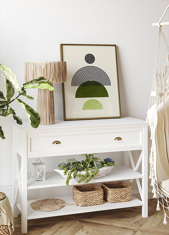 Líneas y círculos 4 Póster