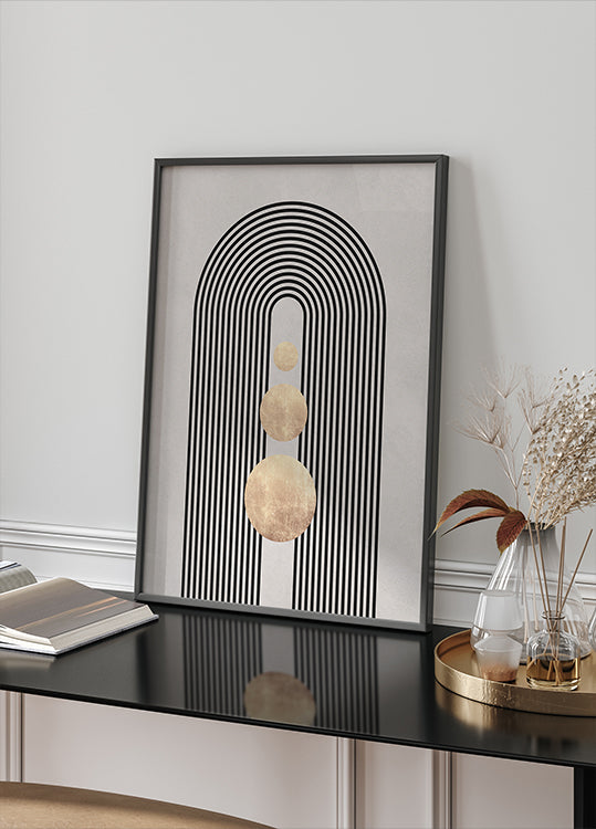 Líneas y círculos 19 Póster