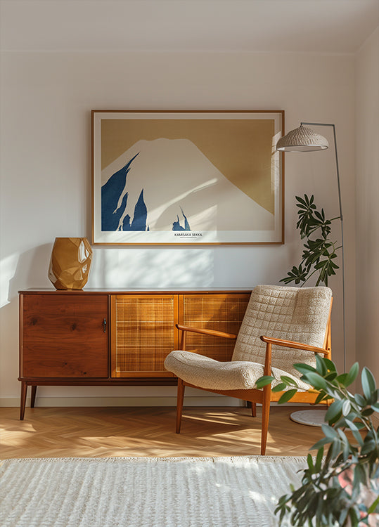 Monte Fuji de Momoyogusa Póster