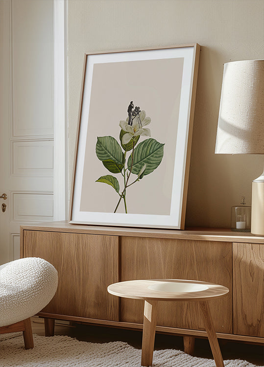 Camarógrafo vintage botánico Póster