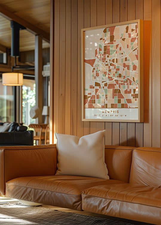 Mapas negros Tonos tierra 51 Póster