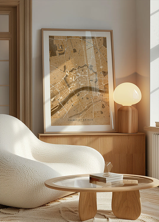 Mapa vintage sepia de Essen Alemania (NUEVO)