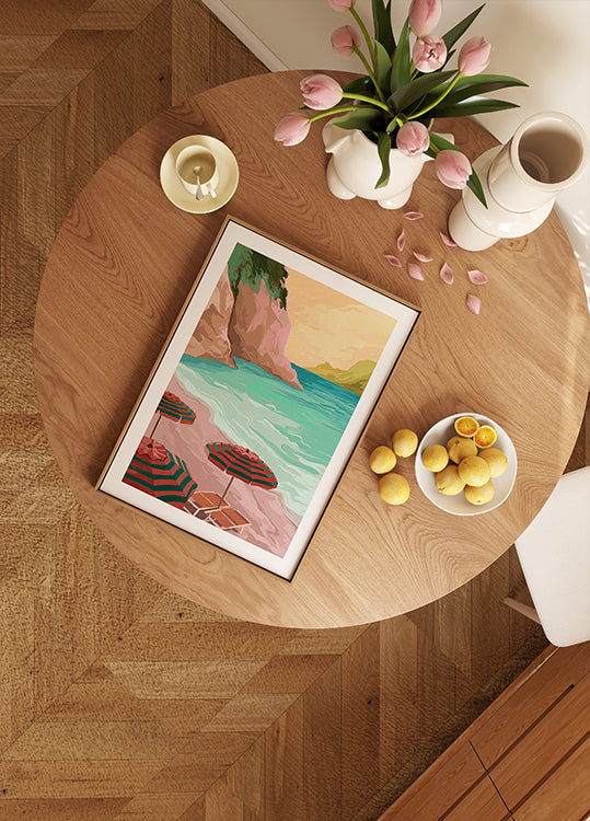 Cartel de vacaciones tropicales