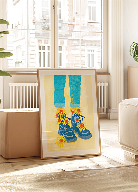 Paseo del girasol Póster