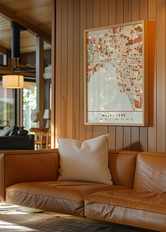 Mapas negros Tonos tierra 50 Póster