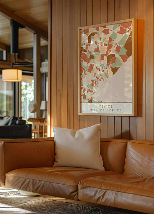 Mapas negros Tonos tierra 91 Póster