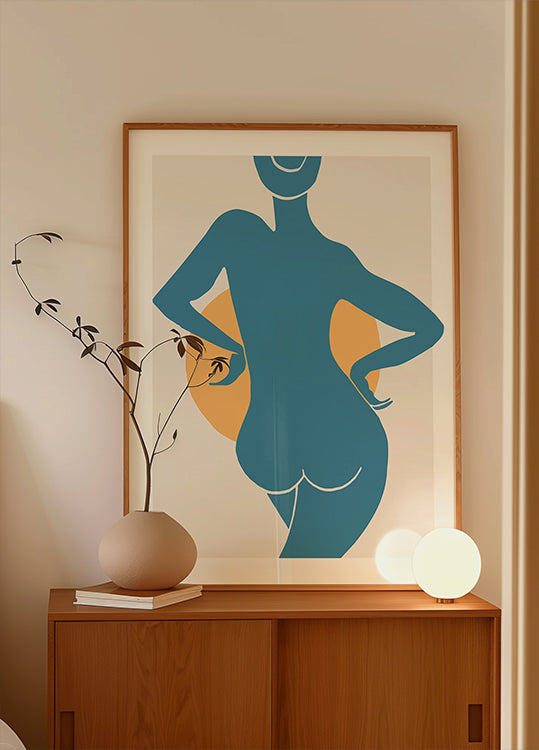 Mujer azul Póster