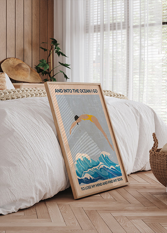 Arte de pared estándar Into the Ocean (azul)