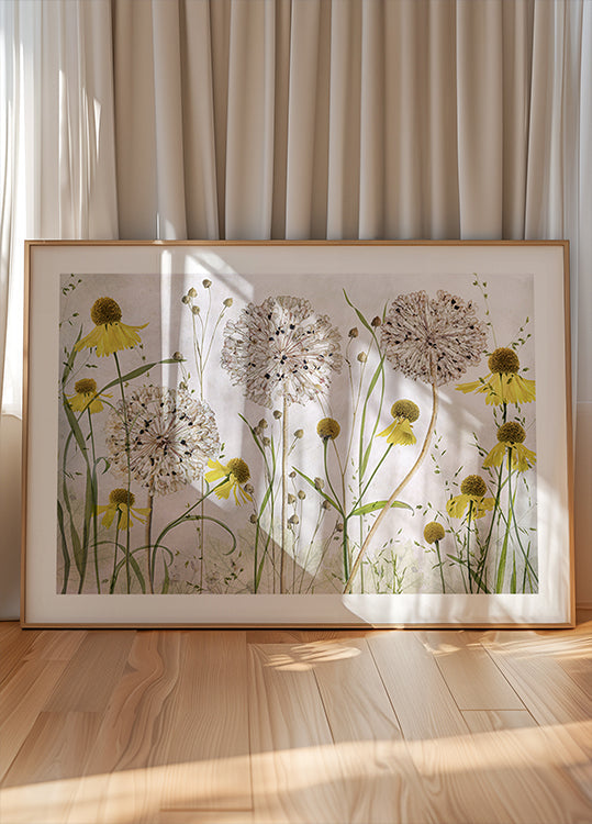 Alliums y Heleniums Póster