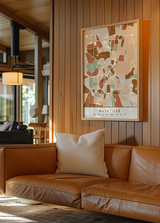 Mapas negros Tonos tierra 59 Póster