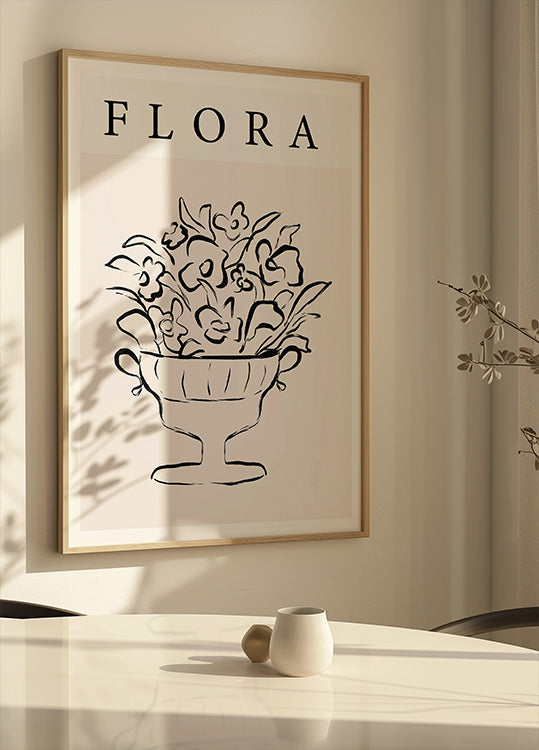Elegancia floral Póster