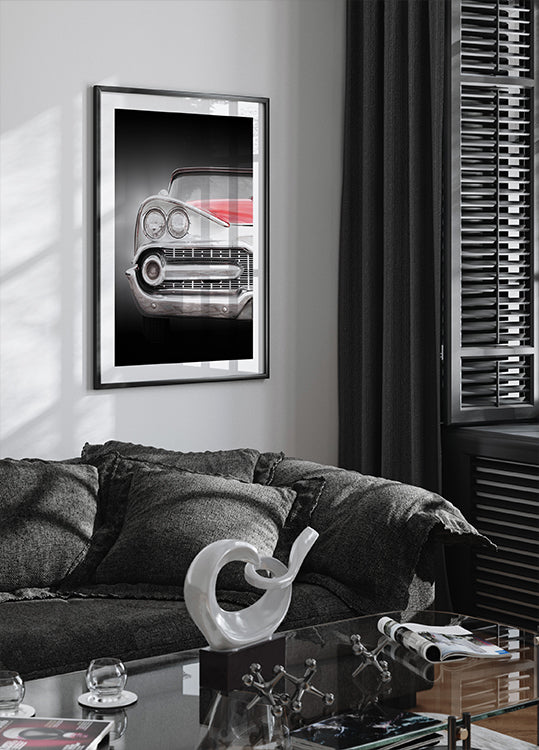 Póster Coche clásico americano Coronet 1959 vista frontal